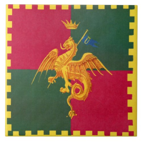 Contrada del Drago Dragon Palio di Siena Ceramic Tile