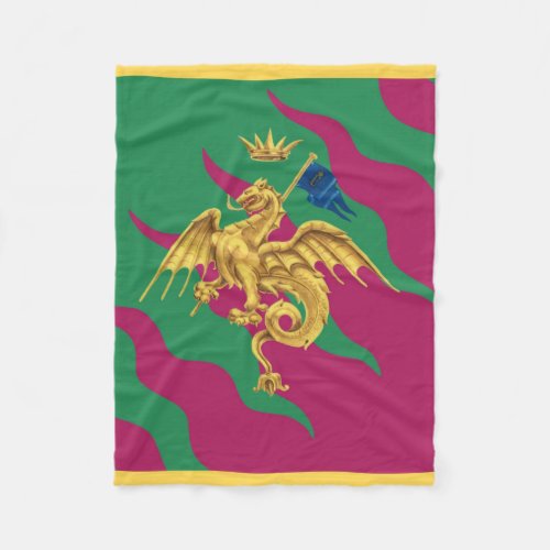 Contrada del Drago Dragon Palio di Siena Fleece Blanket