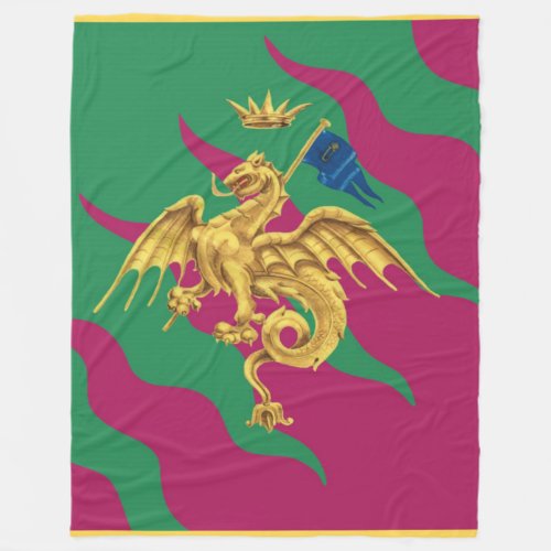 Contrada del Drago Dragon Palio di Siena Fleece Blanket