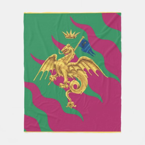 Contrada del Drago Dragon Palio di Siena Fleece Blanket