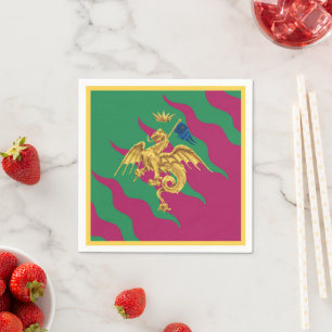 Contrada del Drago (Dragon) Palio di Siena Napkins