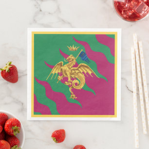 Contrada del Drago (Dragon) Palio di Siena Paper Dinner Napkins