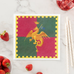 Contrada del Drago (Dragon) Palio di Siena Paper Dinner Napkins
