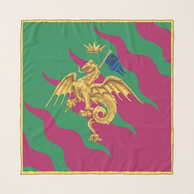 Contrada del Drago (Dragon) Palio di Siena Scarf (Front)