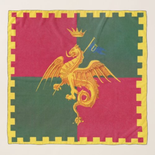 Contrada del Drago Dragon Palio di Siena Scarf