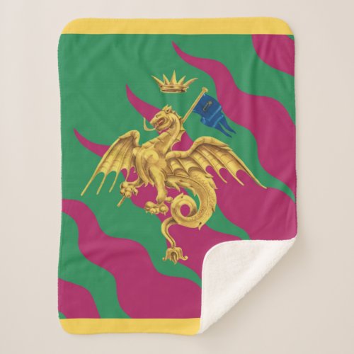 Contrada del Drago Dragon Palio di Siena Sherpa Blanket