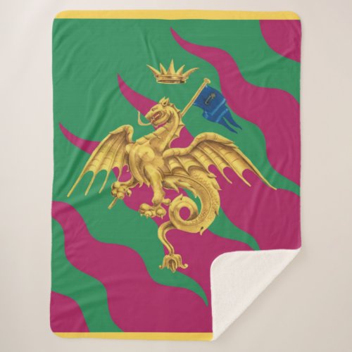 Contrada del Drago Dragon Palio di Siena Sherpa Blanket