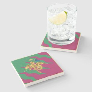 Contrada del Drago (Dragon) Palio di Siena Stone Coaster