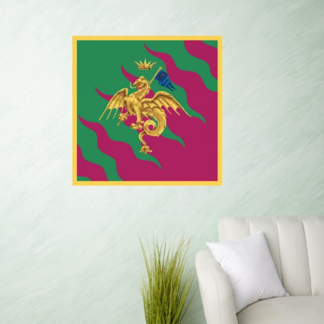 Contrada del Drago (Dragon) Palio di Siena Wall Decal (Living Room)