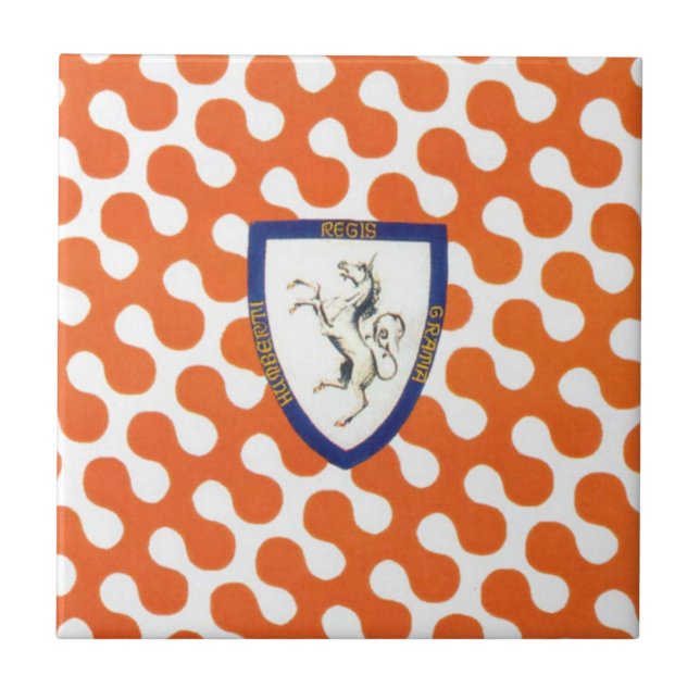 Contrada del Leocorno (Unicorn)  Palio Ceramic Tile (Front)