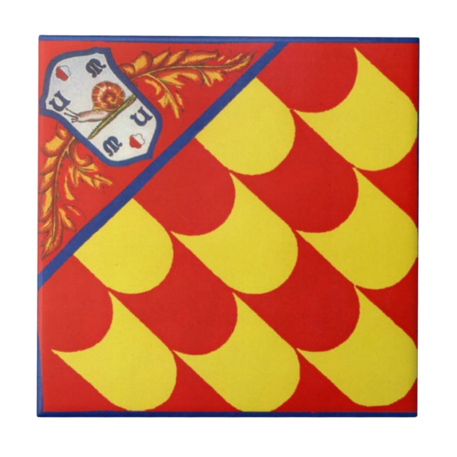 Contrada della Chiocciola (Snail) Palio di Siena Ceramic Tile (Front)