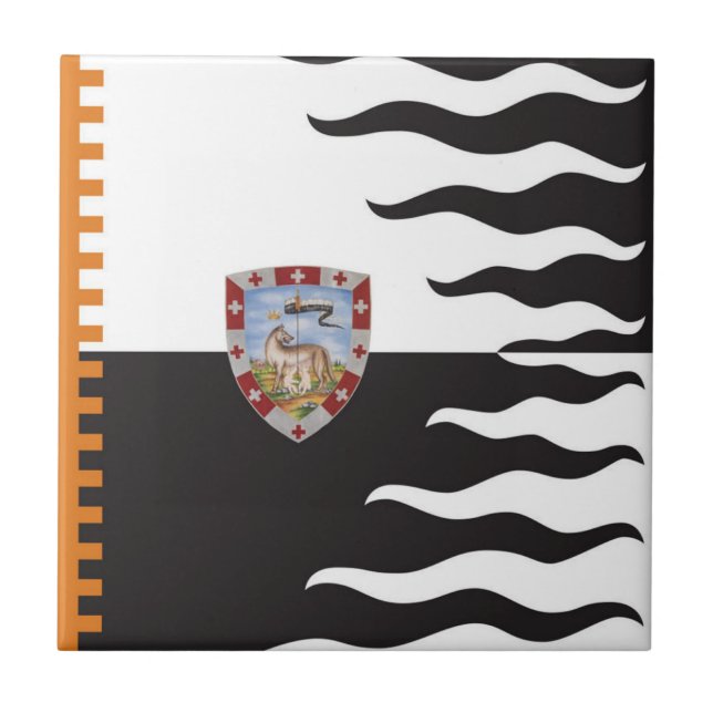 Contrada della Lupa (She-Wolf) Palio di Siena Ceramic Tile (Front)