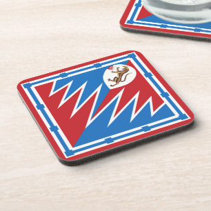 Contrada della Pantera (Panther) Palio di Siena Beverage Coaster