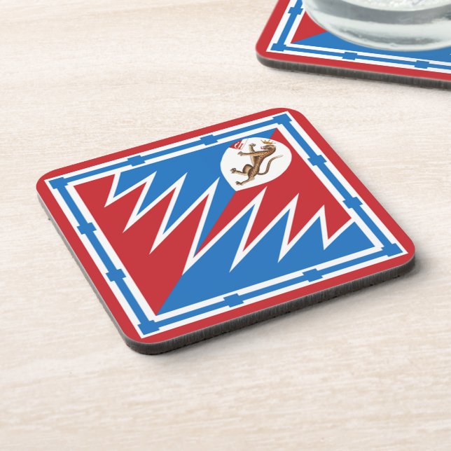 Contrada della Pantera (Panther) Palio di Siena Beverage Coaster (Left Side)