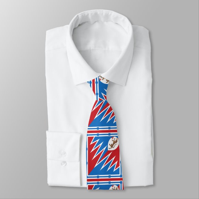 Contrada della Pantera (Panther) Palio di Siena Neck Tie (Tied)
