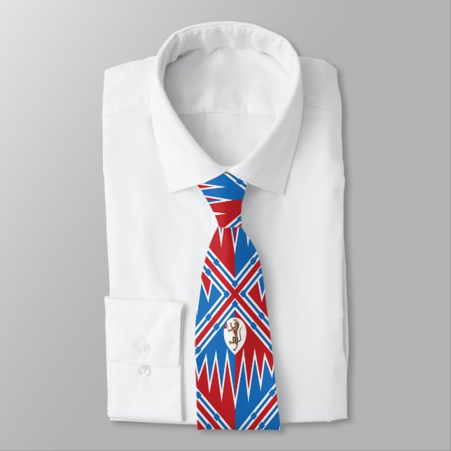 Contrada della Pantera (Panther) Palio di Siena Neck Tie (Tied)