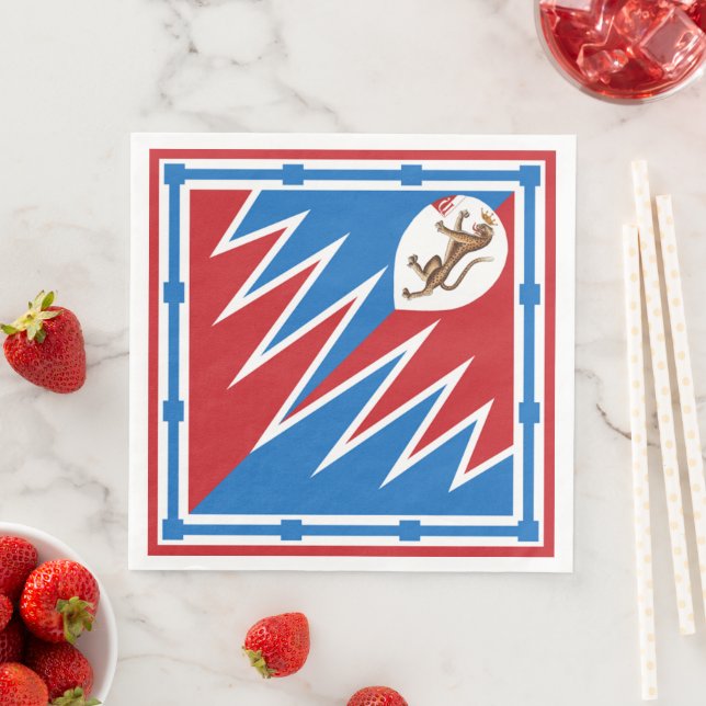 Contrada della Pantera (Panther) Palio di Siena Paper Dinner Napkins (Insitu)