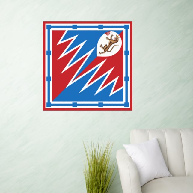 Contrada della Pantera (Panther) Palio di Siena Wall Decal (Living Room)