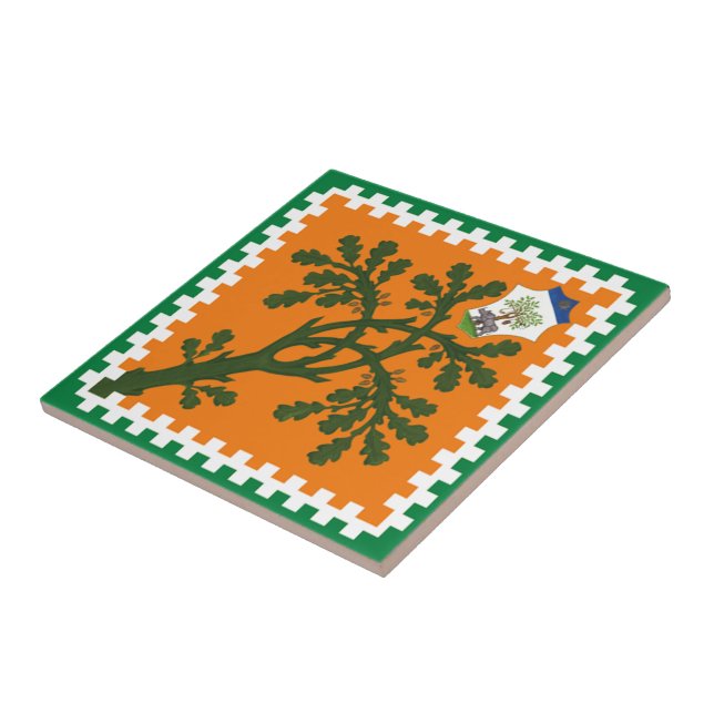 Contrada della Selva (Forest) Palio di Siena Ceramic Tile (Side)