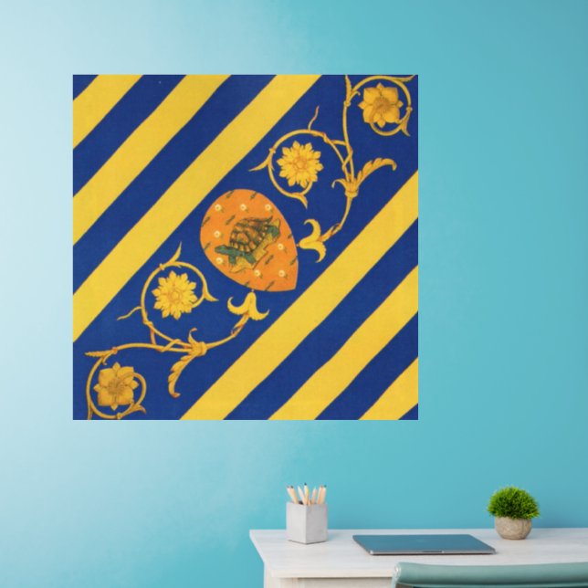 Contrada della Tartuca (Tortoise) Palio di Siena Wall Decal (Home Office)