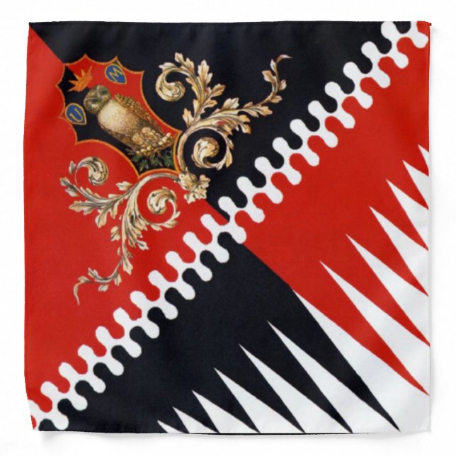 Contrada Priora della Civetta (Owl) Palio di Siena Bandana (Front)