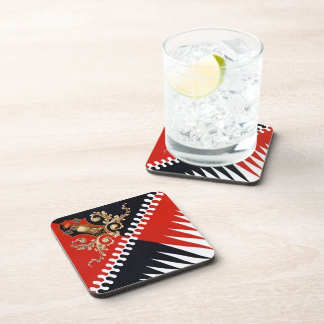 Contrada Priora della Civetta (Owl) Palio di Siena Beverage Coaster (Right Side)