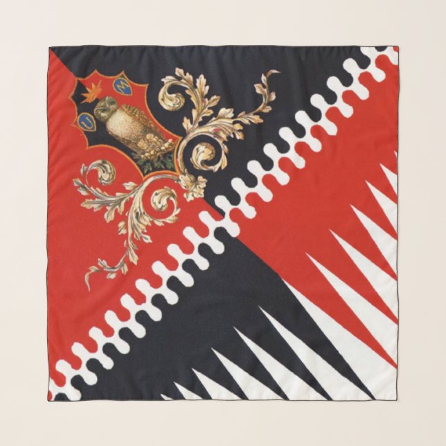 Contrada Priora della Civetta (Owl) Palio di Siena Scarf (Front)