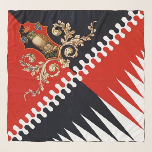 Contrada Priora della Civetta (Owl) Palio di Siena Scarf (Front)