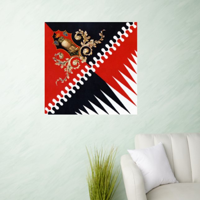 Contrada Priora della Civetta (Owl) Palio di Siena Wall Decal (Living Room)