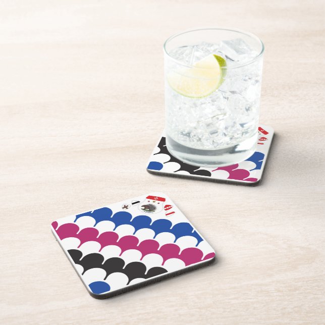 Contrada Sovrana dell' Istrice  (Porcupine) Palio Beverage Coaster (Right Side)