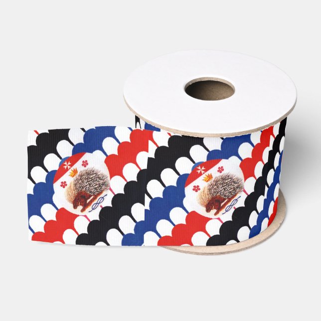 Contrada Sovrana dell' Istrice  (Porcupine) Palio Grosgrain Ribbon (Spool)