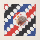 Contrada Sovrana dell' Istrice  (Porcupine) Palio Scarf<br><div class="desc">Contrada Sovrana dell'Istrice  (Porcupine) Palio di Siena flag banner</div>