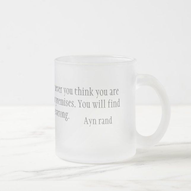 Contradictions Frosted Glass Coffee Mug (Right)