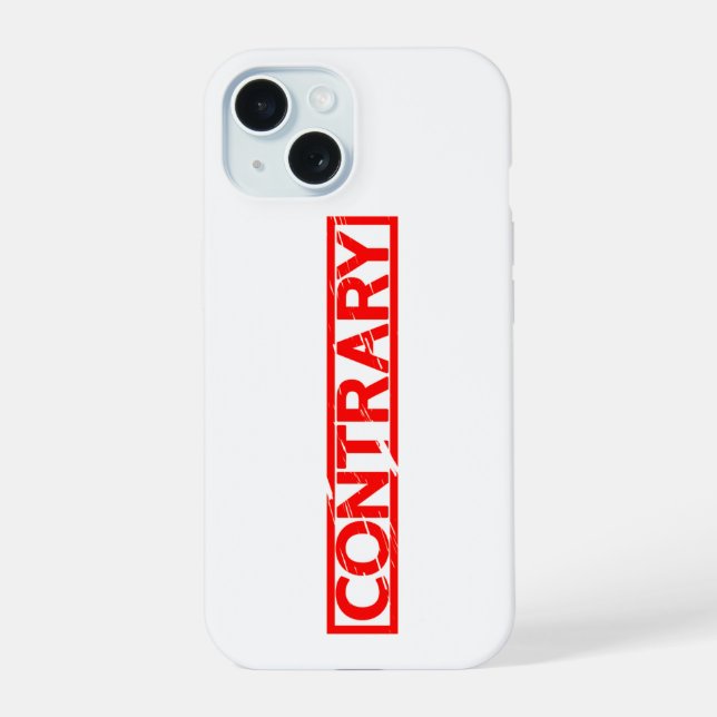 Contrary Stamp Iphone Case (Back)