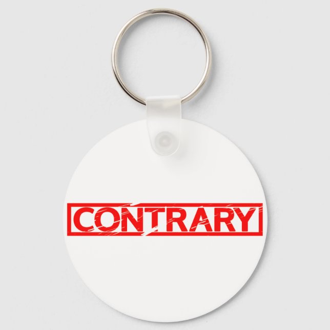 Contrary Stamp Keychain (Front)