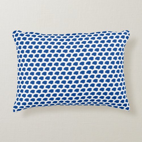 Contrast Chic Blue and white Patterned Pillow