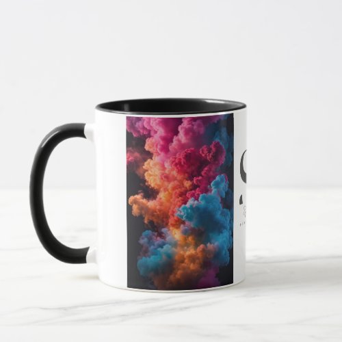 Contrast Creations White and Black Colorful Mugs