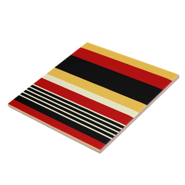 Contrast Yellow With Red Ceramic Tile (Side)