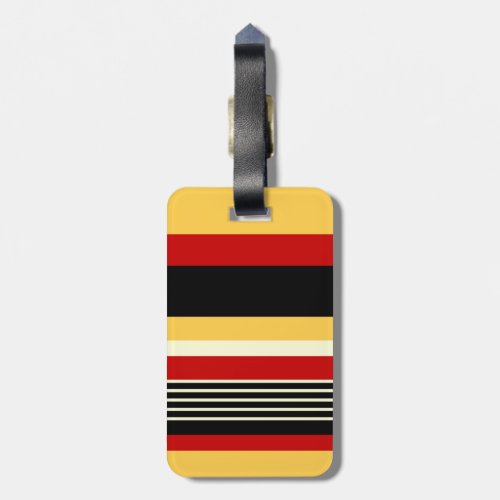 Contrast Yellow With Red Luggage Tag