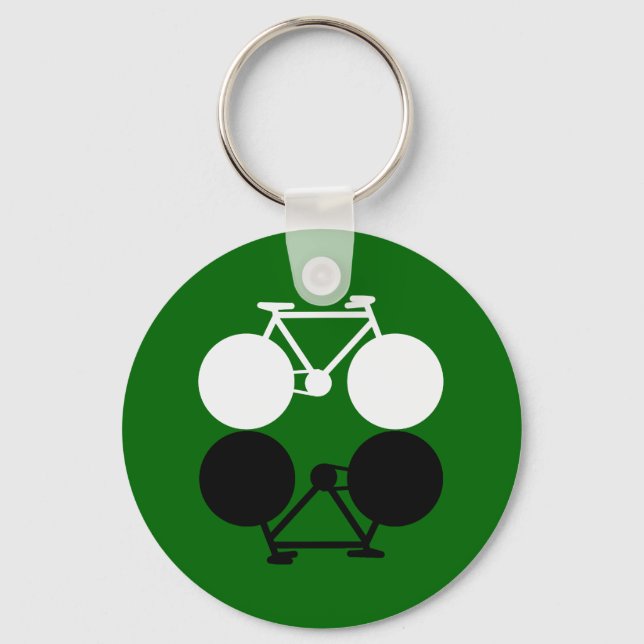 contrasting bicycles graphic keychain (Front)