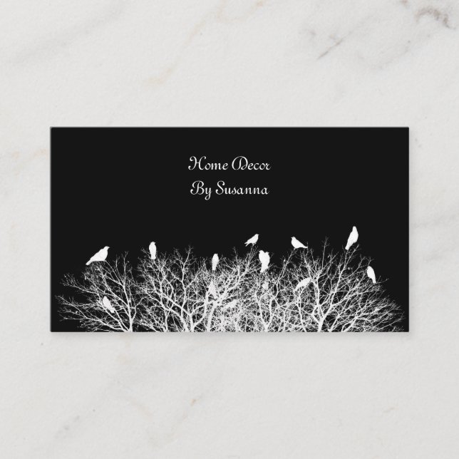 Contrasting Black And White Business Card (Front)