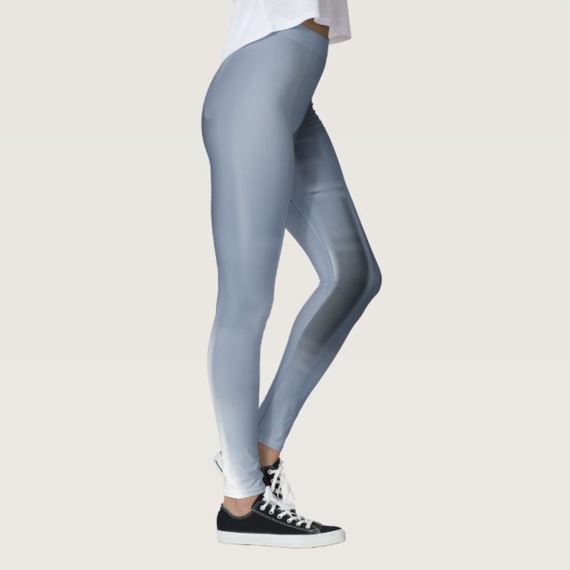 Contrasting Black and White Vanishing Shapes Leggings (Right)