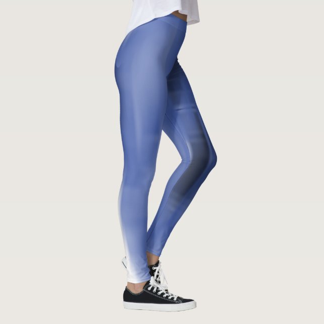 Contrasting Black and White Vanishing Shapes Leggings (Right)