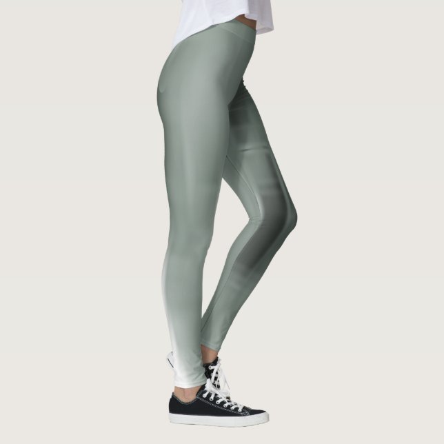 Contrasting Black and White Vanishing Shapes Leggings (Right)