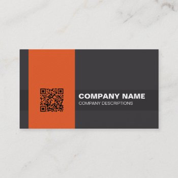 Contrasting Black Orange Modern Corporate Business Card by cardbox at Zazzle