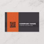 Contrasting Black Orange Modern Corporate Business Card at Zazzle