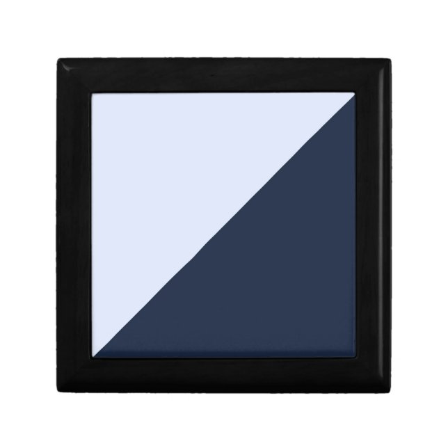 Contrasting Light Sky Blue and Dark Navy Blue Gift Box (Front)