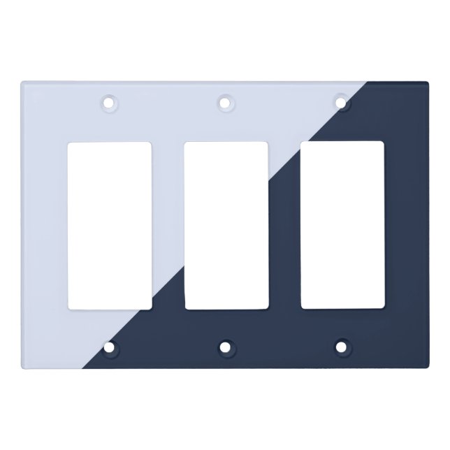 Contrasting Light Sky Blue and Dark Navy Blue Switch Cover (Front)