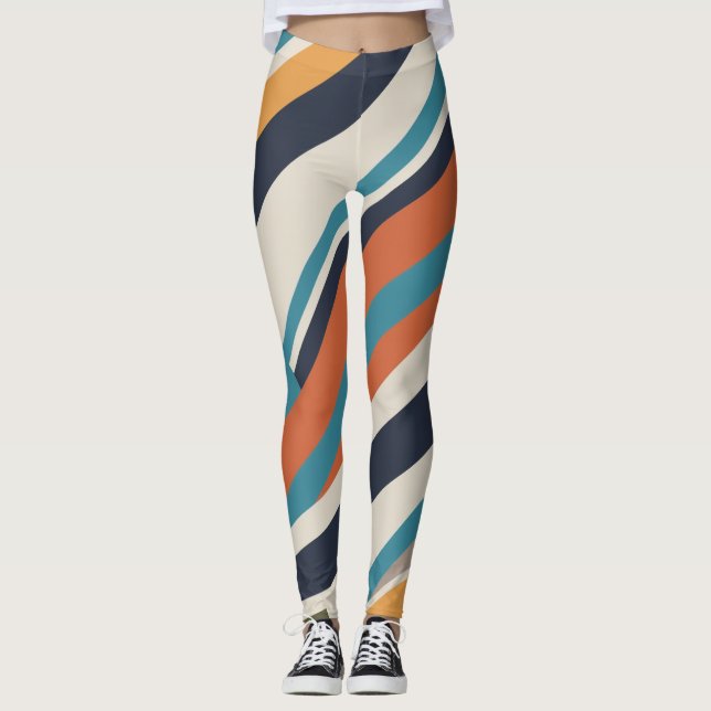 Contrasting lines leggings (Front)