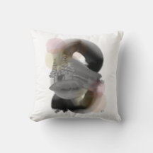 Contrasting Minimal Abstract Artwork Throw Pillow